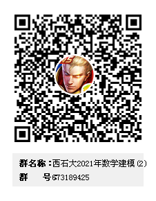 西石大2021年數(shù)學建模(2)群二維碼
